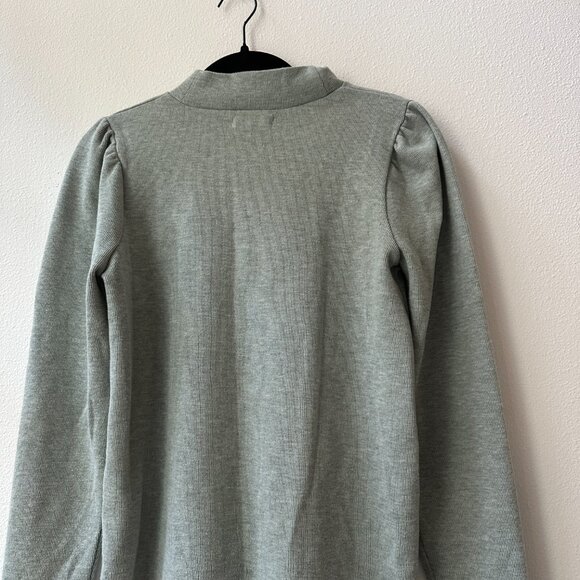 Madewell Plush Mockneck Puff-Sleeve Sweater MWOT Small - Picture 3 of 4